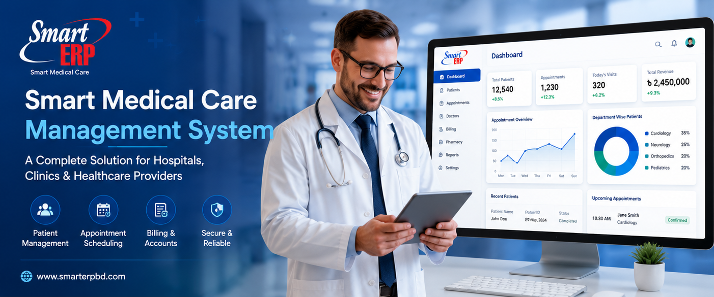 Smart Medical Care healthcare management software dashboard